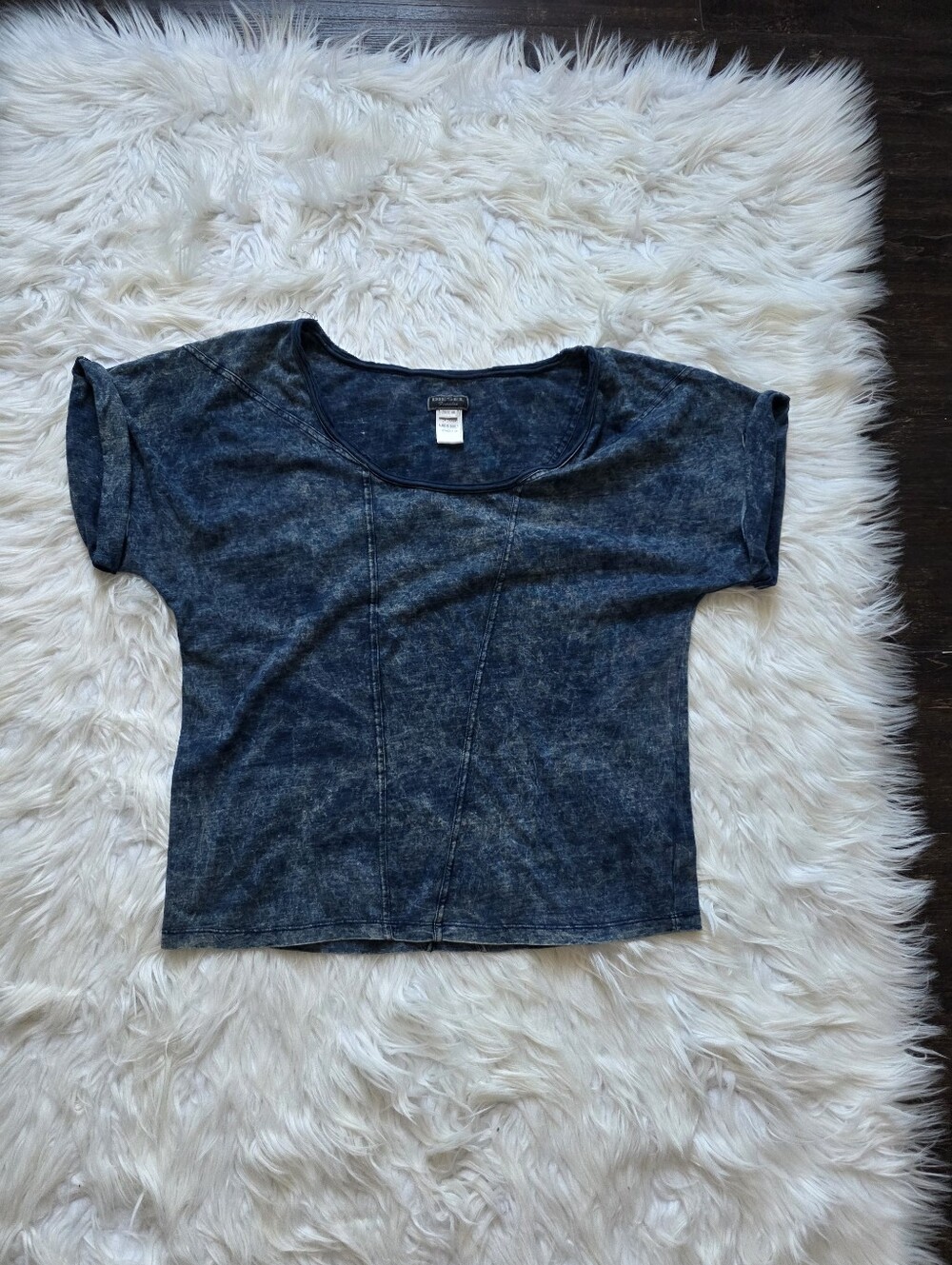 Diesel Boys' Washed Navy Short Sleeve Tee